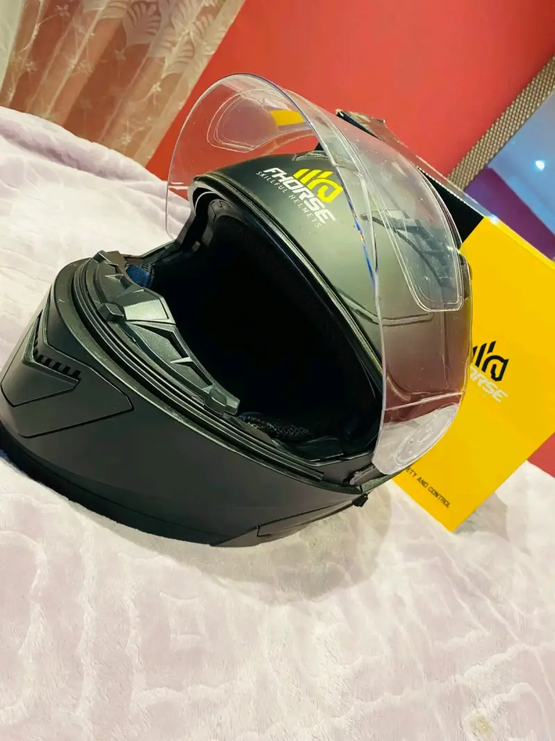 Casco de moto FHorse negro mate - 2