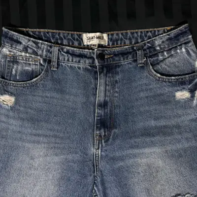 Jeans desgastados azul claro - miniatura 2