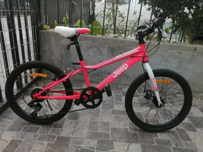 Bicicleta infantil Jeep rosa con suspensión - miniatura 1