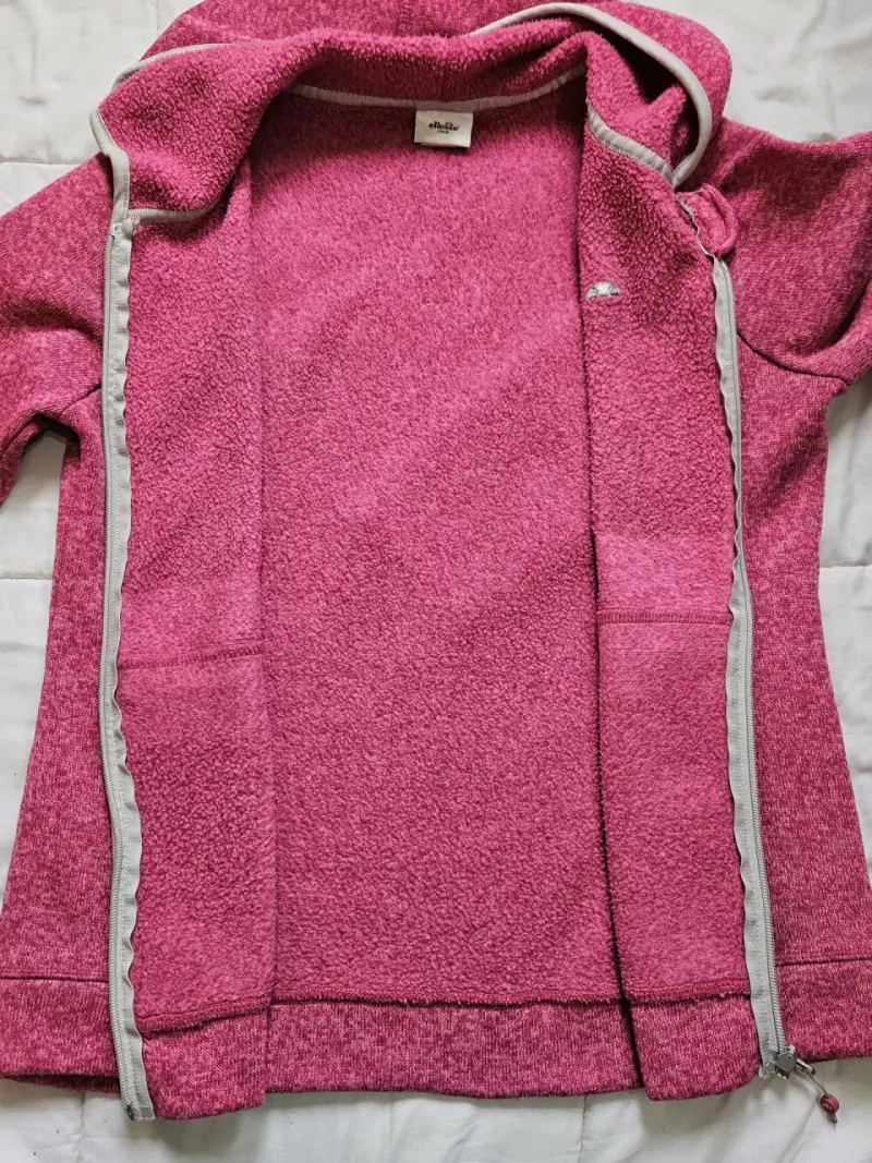 Poleron polar rosa con capucha y cierre - 3