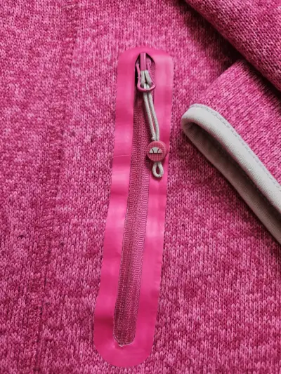 Poleron polar rosa con capucha y cierre - miniatura 4