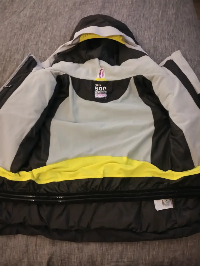 Chaqueta de invierno/nieve Wedze negra con capucha - 2