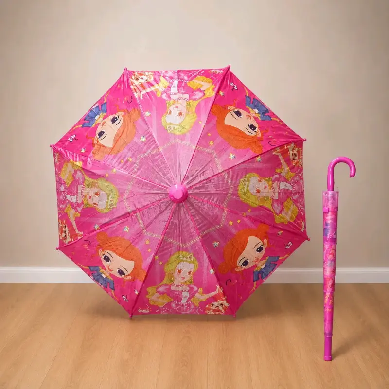 Paraguas infantil colorido con diseño de superhéroes - 3