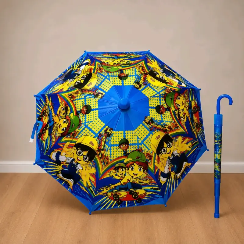 Paraguas infantil colorido con diseño de superhéroes - 5