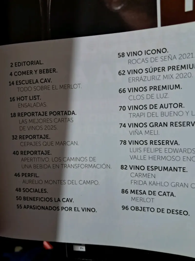 Libro 'Las Mejores Cartas de Vinos 2025' - 2