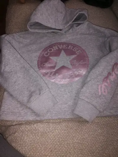 Polerón gris con capucha Converse - miniatura 1