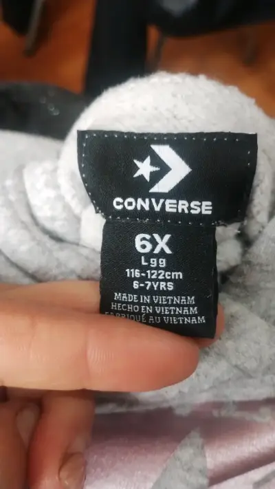 Polerón gris con capucha Converse - miniatura 2