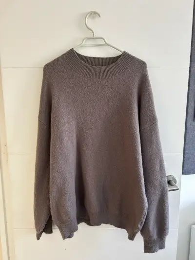 Suéter de lana gris unisex - miniatura 1