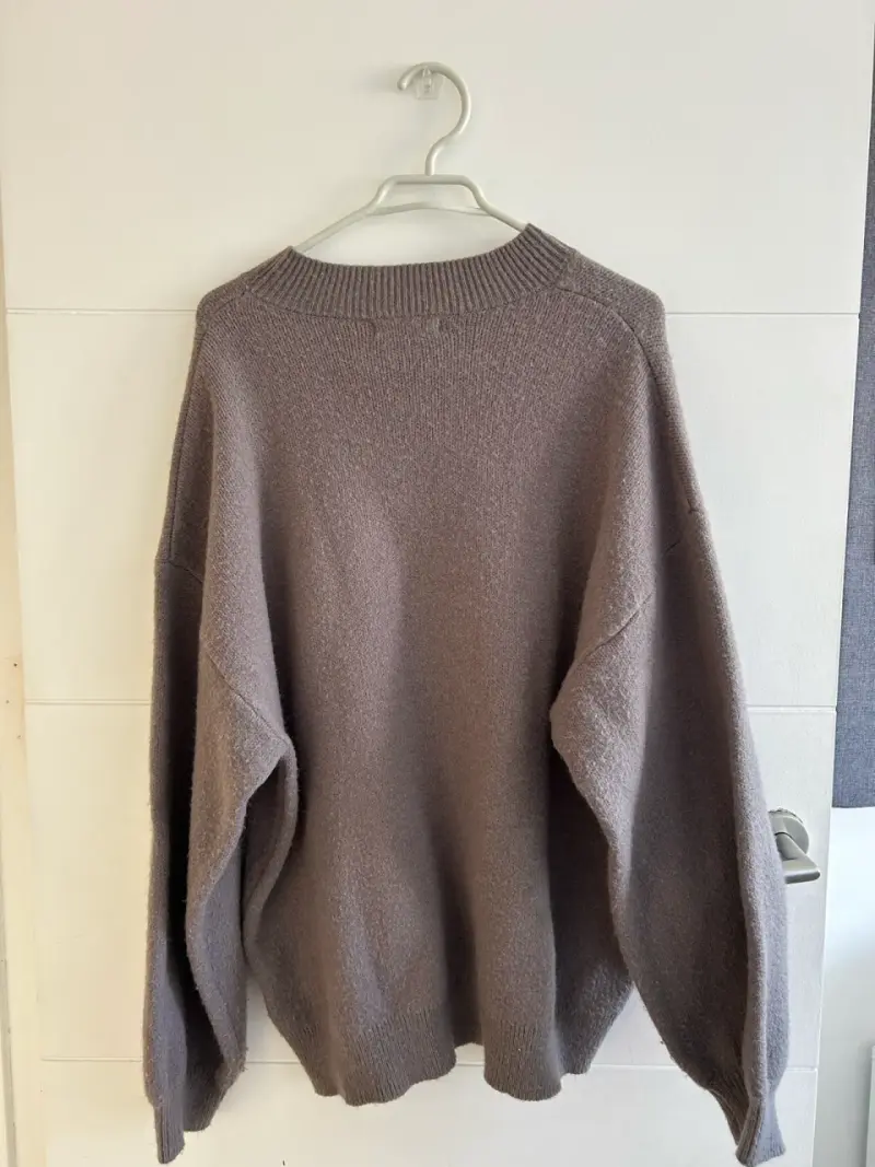 Suéter de lana gris unisex - 3