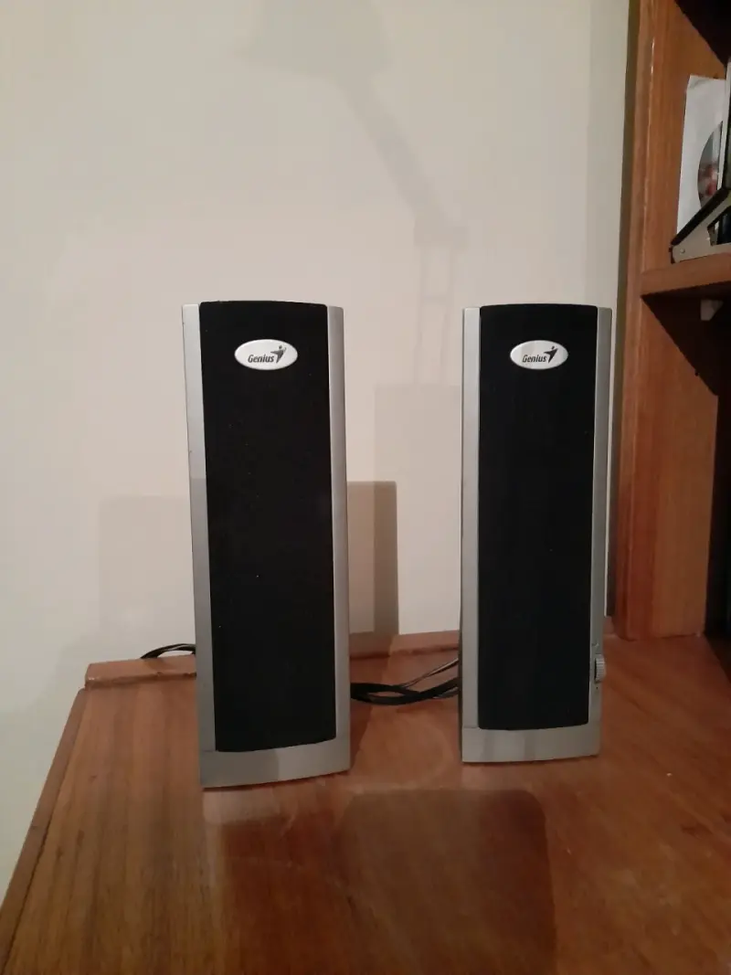Parlantes Genius de escritorio negros - 1