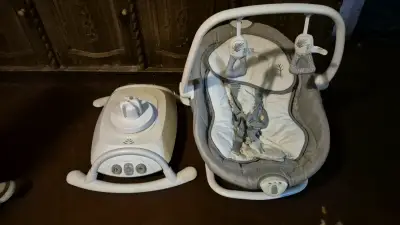 Silla mecedora para bebé Joie gris - miniatura 2