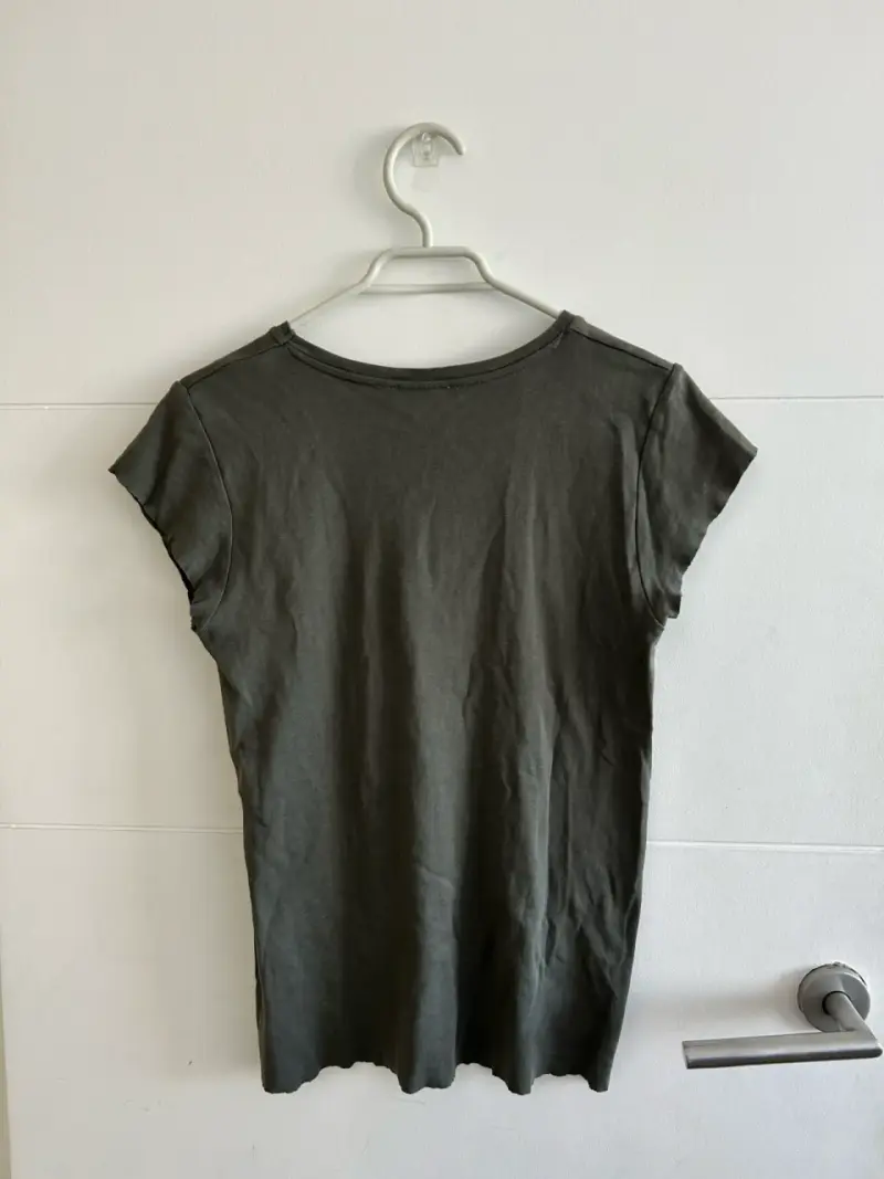 Polera verde Zara básica para mujer - 2