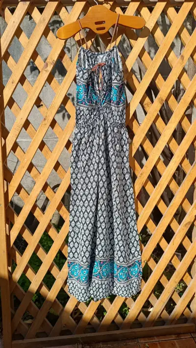 Vestido largo estampado bohemio - miniatura 1