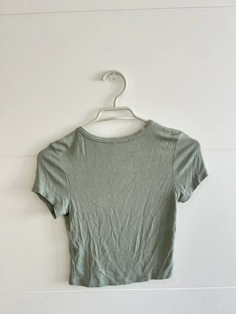 Polera verde menta Zara de algodón - 2