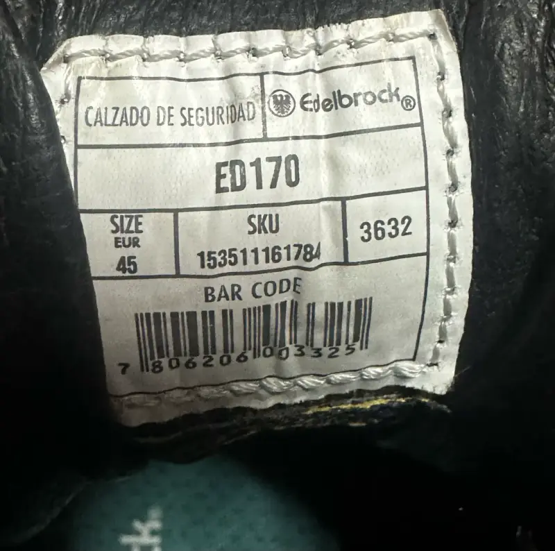 Botas Seguridad Edelbrock ED170 Talla 45 - 5