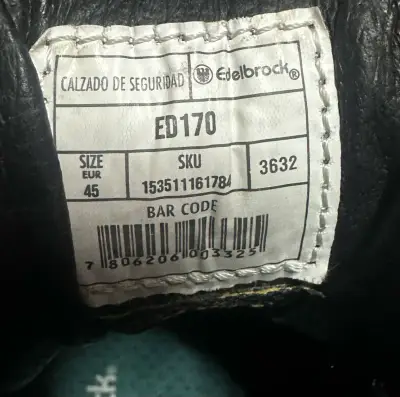 Botas Seguridad Edelbrock ED170 Talla 45 - miniatura 5