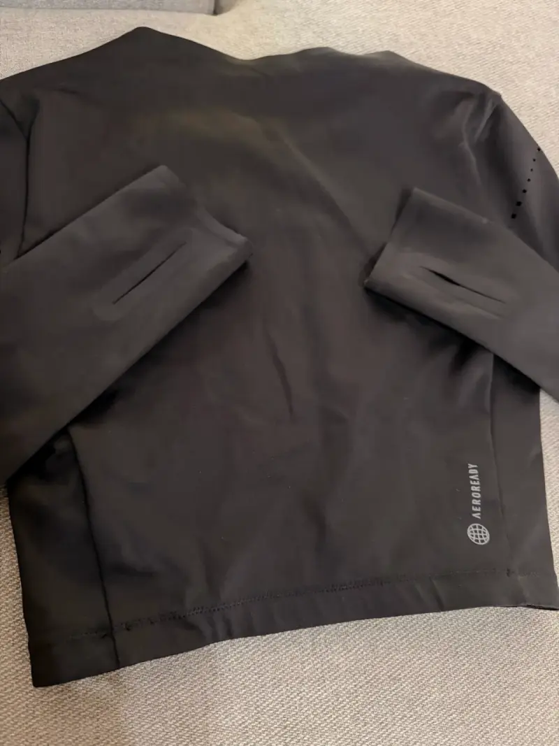 Polera deportiva negra Adidas manga larga - 2