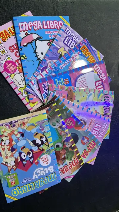 Set 10  libros para colorear y jugar - miniatura 1