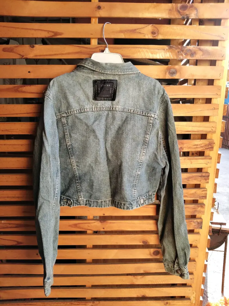 Chaqueta de mezclilla corta para mujer - 2