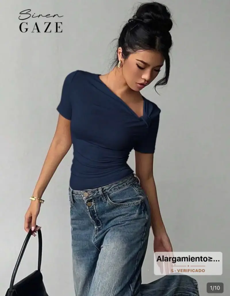 Polera azul marino  shein - 2