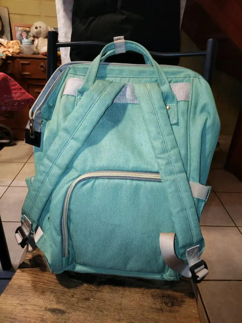 Mochila verde Freaky Mommy espaciosa - 4