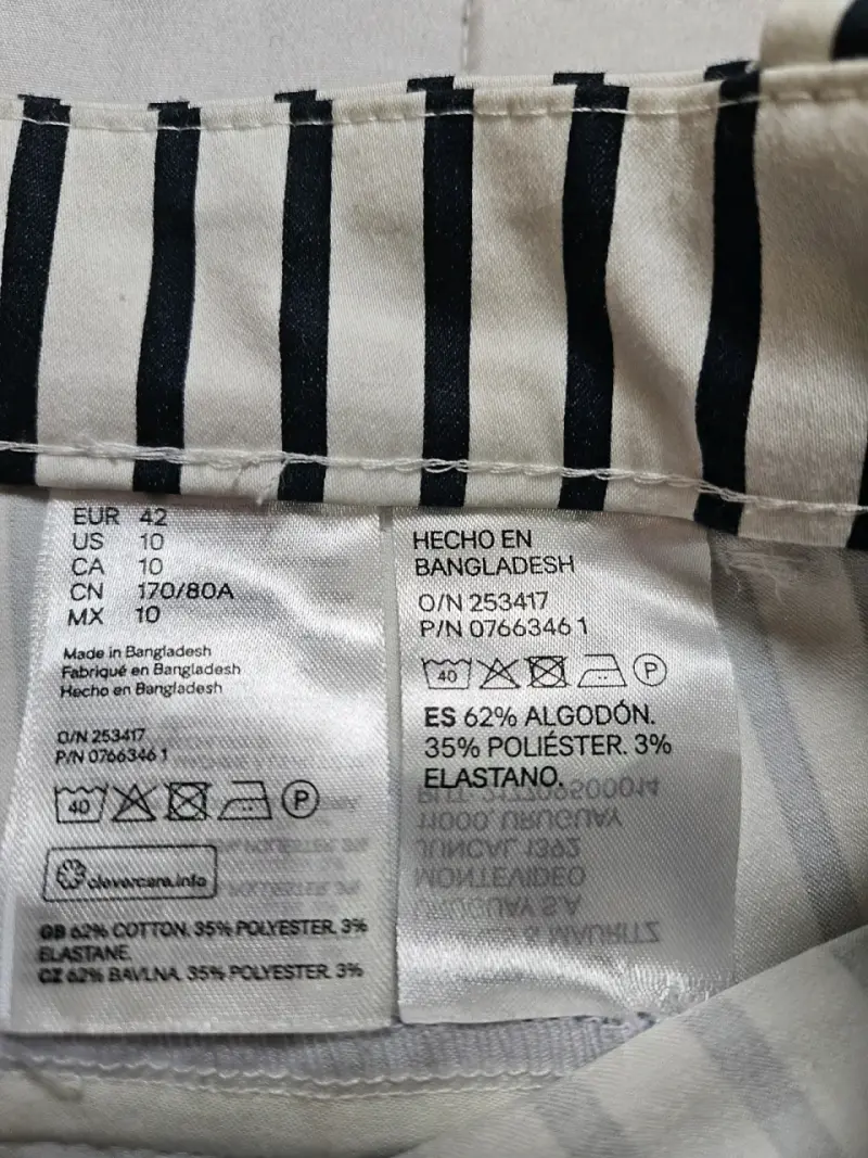 Pantalones a rayas blanco y negro - 5