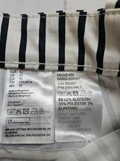 Pantalones a rayas blanco y negro - miniatura 5