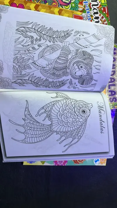 Set de 5  libros para colorear mandalas - miniatura 4