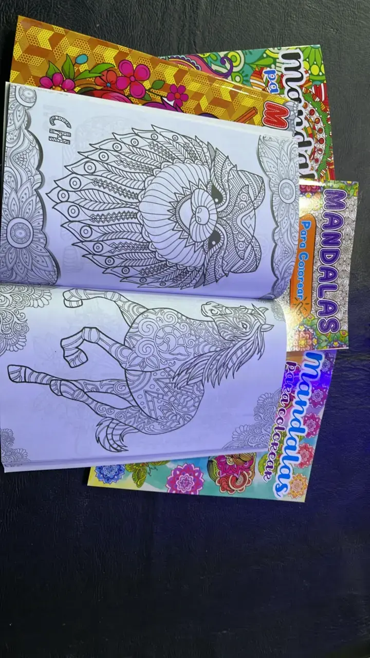 Set de 5  libros para colorear mandalas - 5