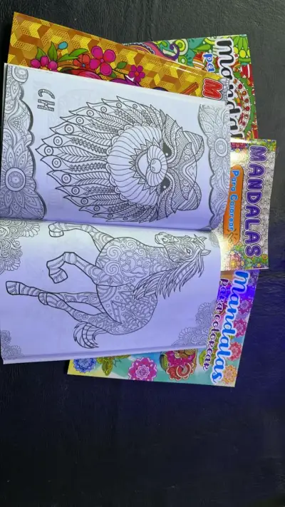 Set de 5  libros para colorear mandalas - miniatura 5