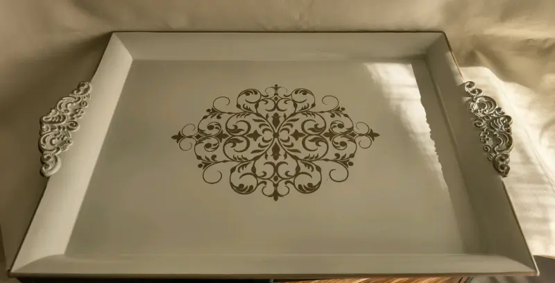Bandeja decorativa de melamina con diseño vintage - 2