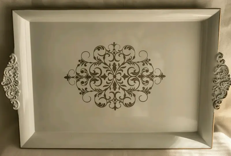 Bandeja decorativa de melamina con diseño vintage - 3
