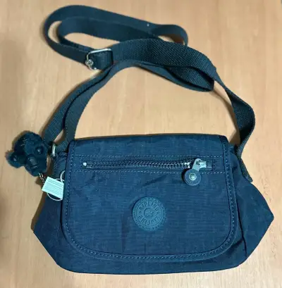 Bandolera Kipling azul con monito - miniatura 1