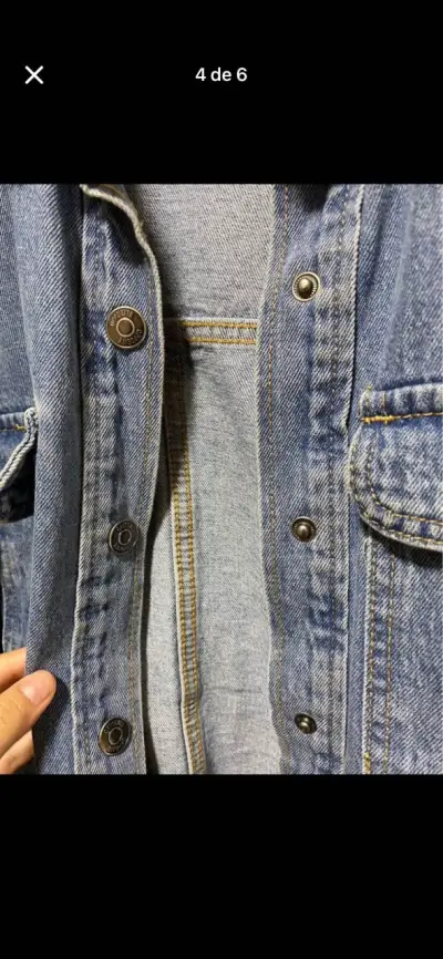 Chaqueta de mezclilla Opposite celeste - miniatura 4