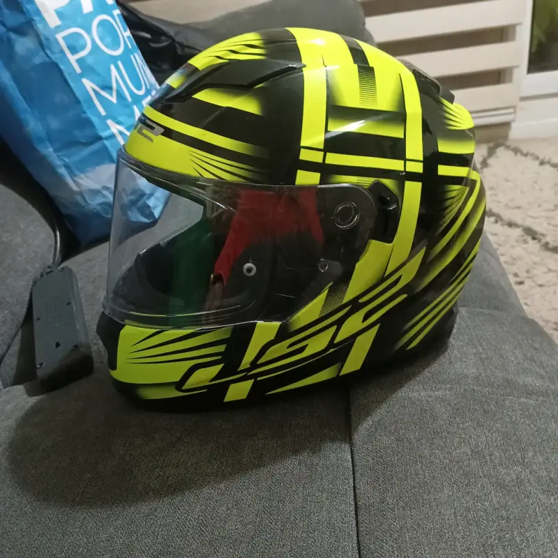 Casco Moto LS2 XL Amarillo Flúor | Excelente E - 2