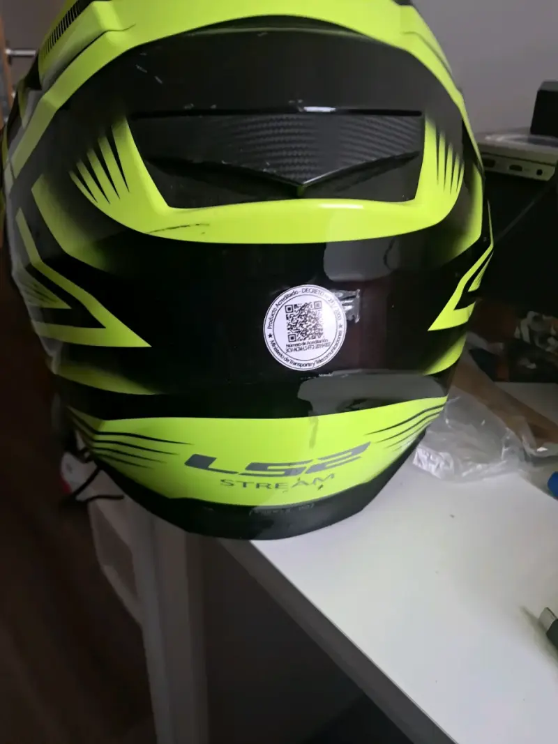 Casco Moto LS2 XL Amarillo Flúor | Excelente E - 3