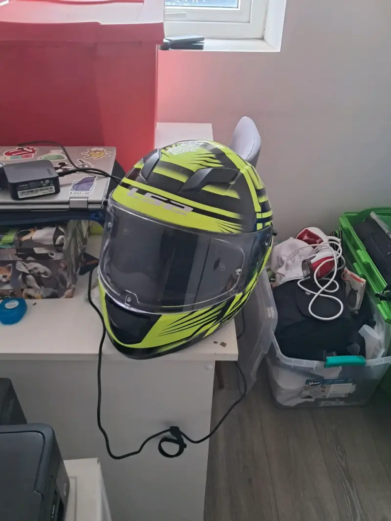 Casco Moto LS2 XL Amarillo Flúor | Excelente E - 6