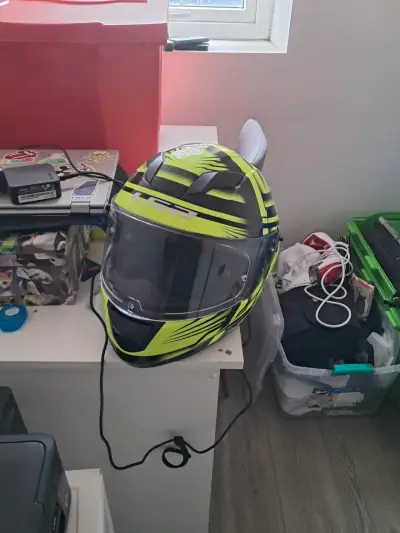 Casco Moto LS2 XL Amarillo Flúor | Excelente E - miniatura 6