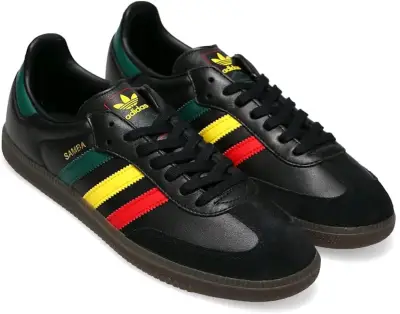 Zapatillas Adidas Samba negras con diseño tricolor - miniatura 1