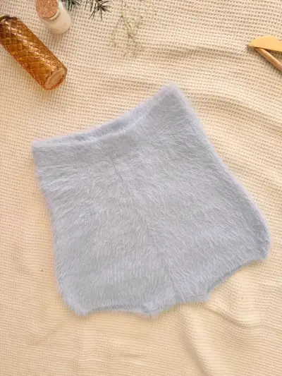 Short M Zara de lana celeste suave - miniatura 1