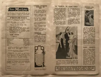 Programa o Noticiario de Cine Metro Año 1936 - miniatura 3