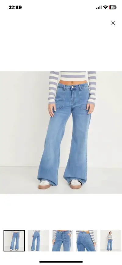 Jeans wide leg de mezclilla 38 sybilla - miniatura 1