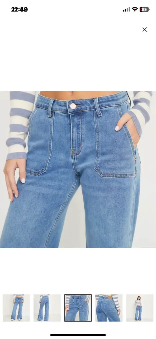 Jeans wide leg de mezclilla 38 sybilla - 2