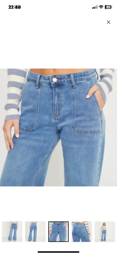 Jeans wide leg de mezclilla 38 sybilla - miniatura 2