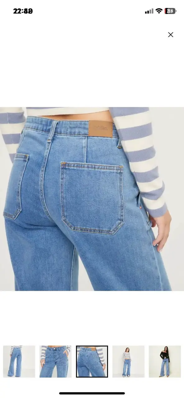 Jeans wide leg de mezclilla 38 sybilla - 3