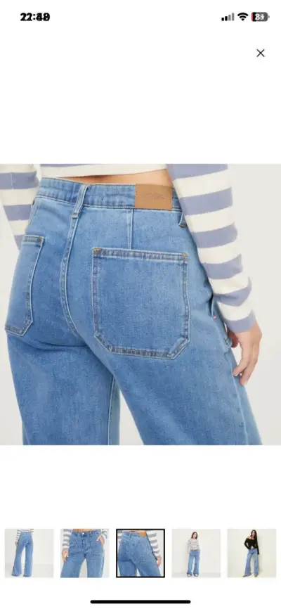 Jeans wide leg de mezclilla 38 sybilla - miniatura 3