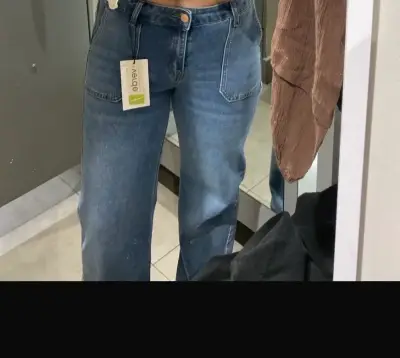 Jeans wide leg de mezclilla 38 sybilla - miniatura 5