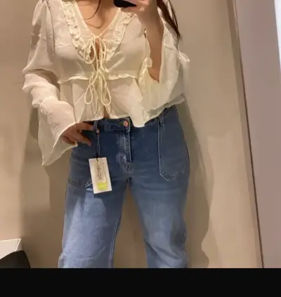 Jeans wide leg de mezclilla 38 sybilla - miniatura 6