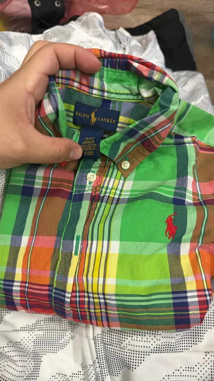 Camisa a cuadros Ralph Lauren verde
