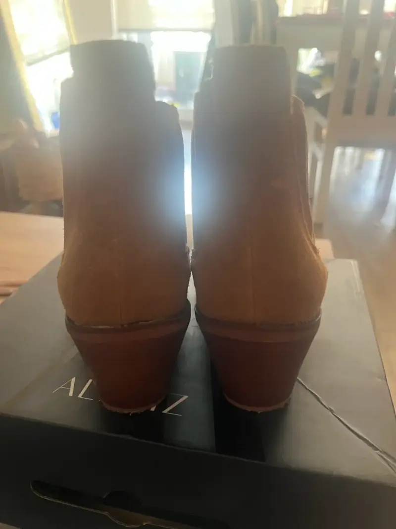 Botines de gamuza marrón para mujer - 3